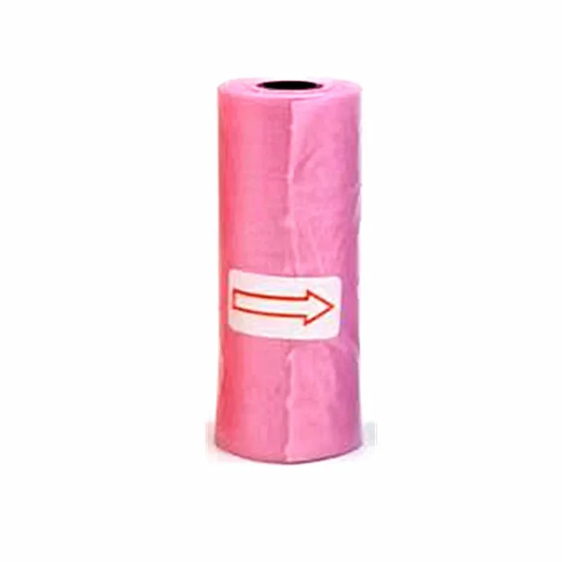 Colorful cartoon dog waste bags from Pawsitive Clean™, extra thick and leak-proof, displayed in a vibrant assortment.