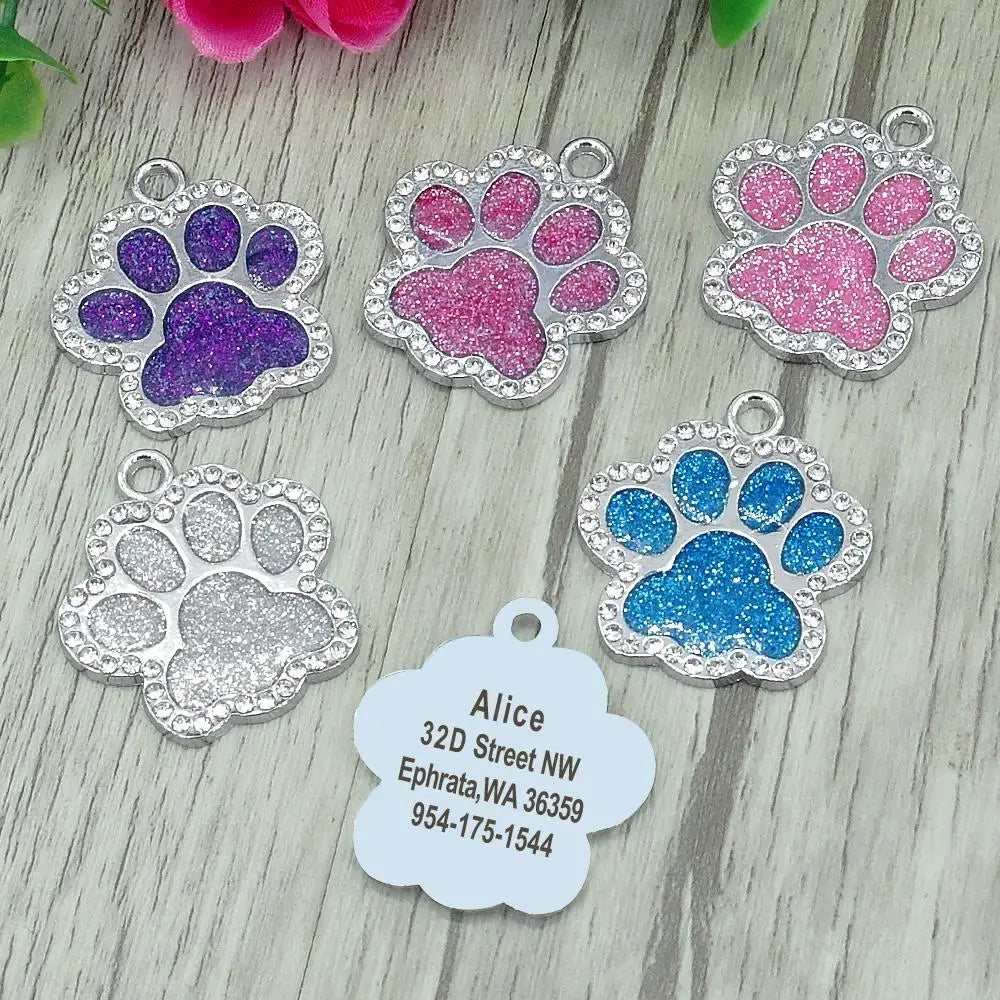 SafePaws™ ID Tag – Personalized Engraved Dog Nameplate | Anti-Lost Collar Pendant for All Breeds