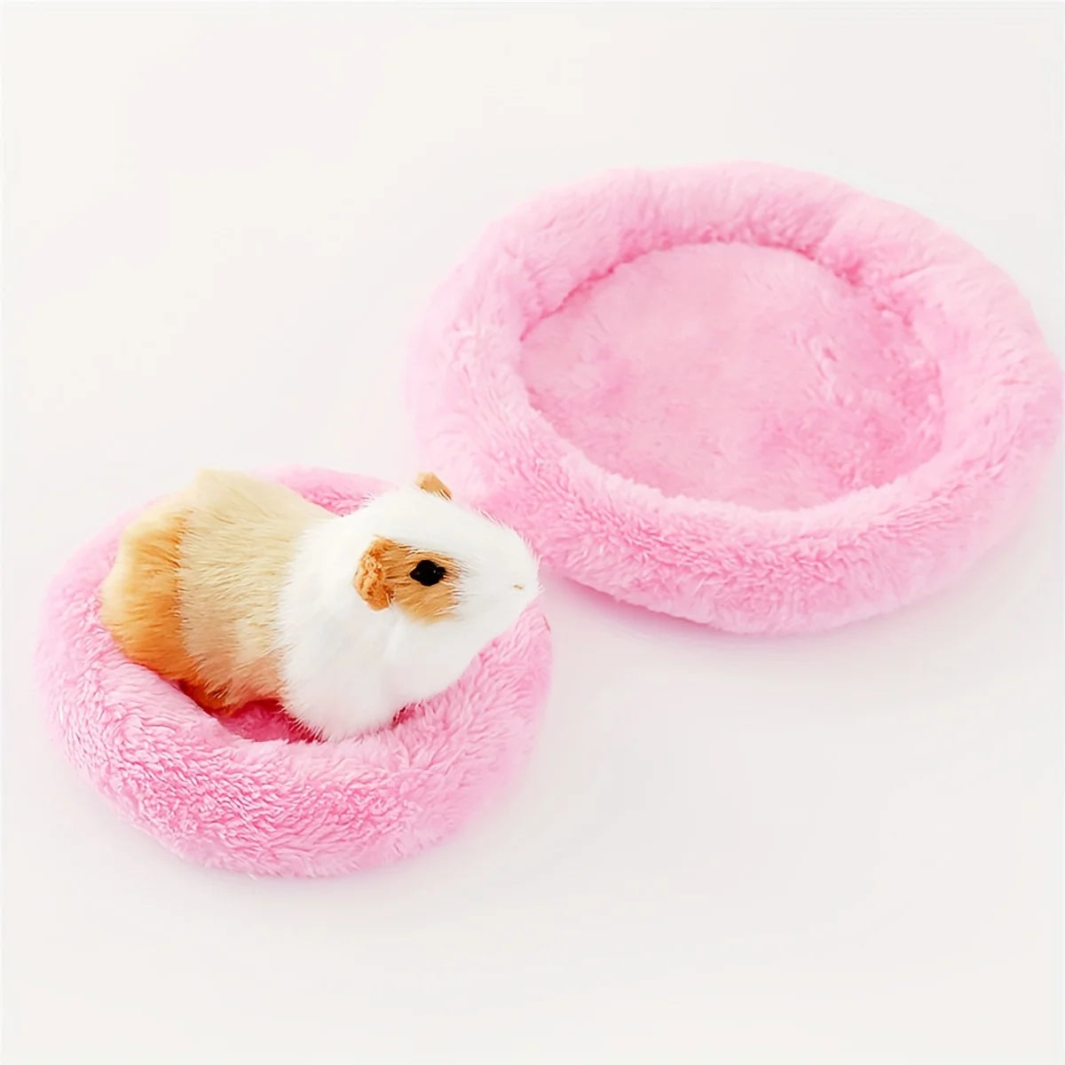 SnuggleNest™ plush pet bed in solid color, offering a warm and comfortable indoor mat for pets.