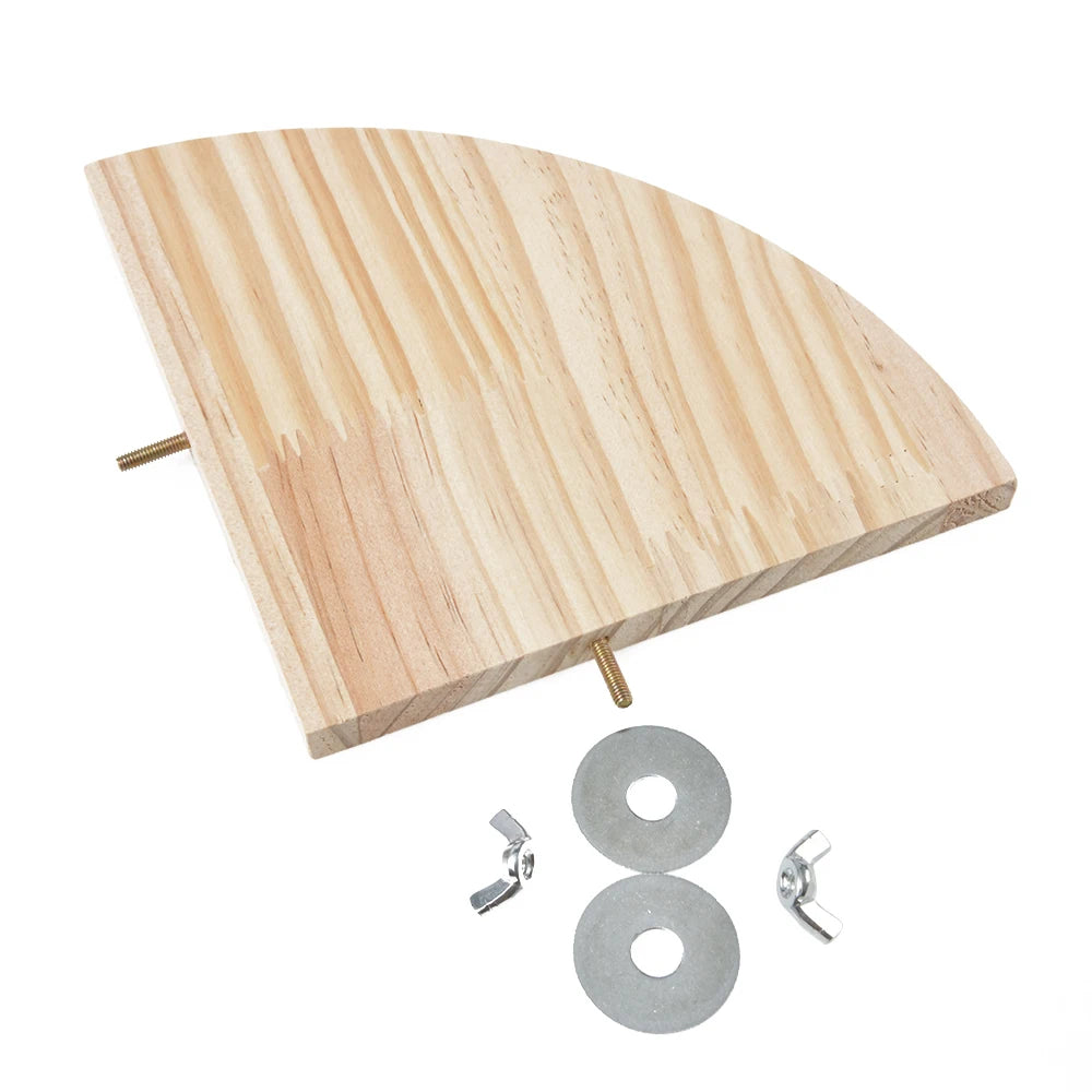 PerchCraft™ wooden pet platform for parrots, birds, and hamsters with natural finish and sturdy design.