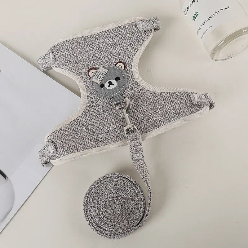 Cute Rabbit Harness & Leash Set by Petivo, featuring a comfortable vest for outdoor adventures with a bunny.