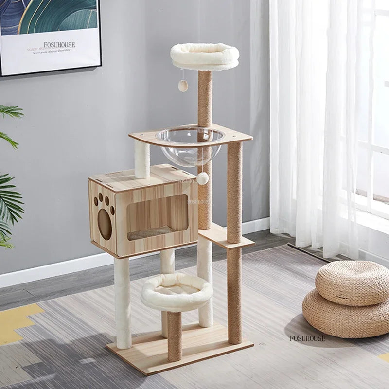 ClimbKing™ Cat Tree Tower – Multi-Level Cat Climbing Frame with Sisal Scratching Posts & Play Toys